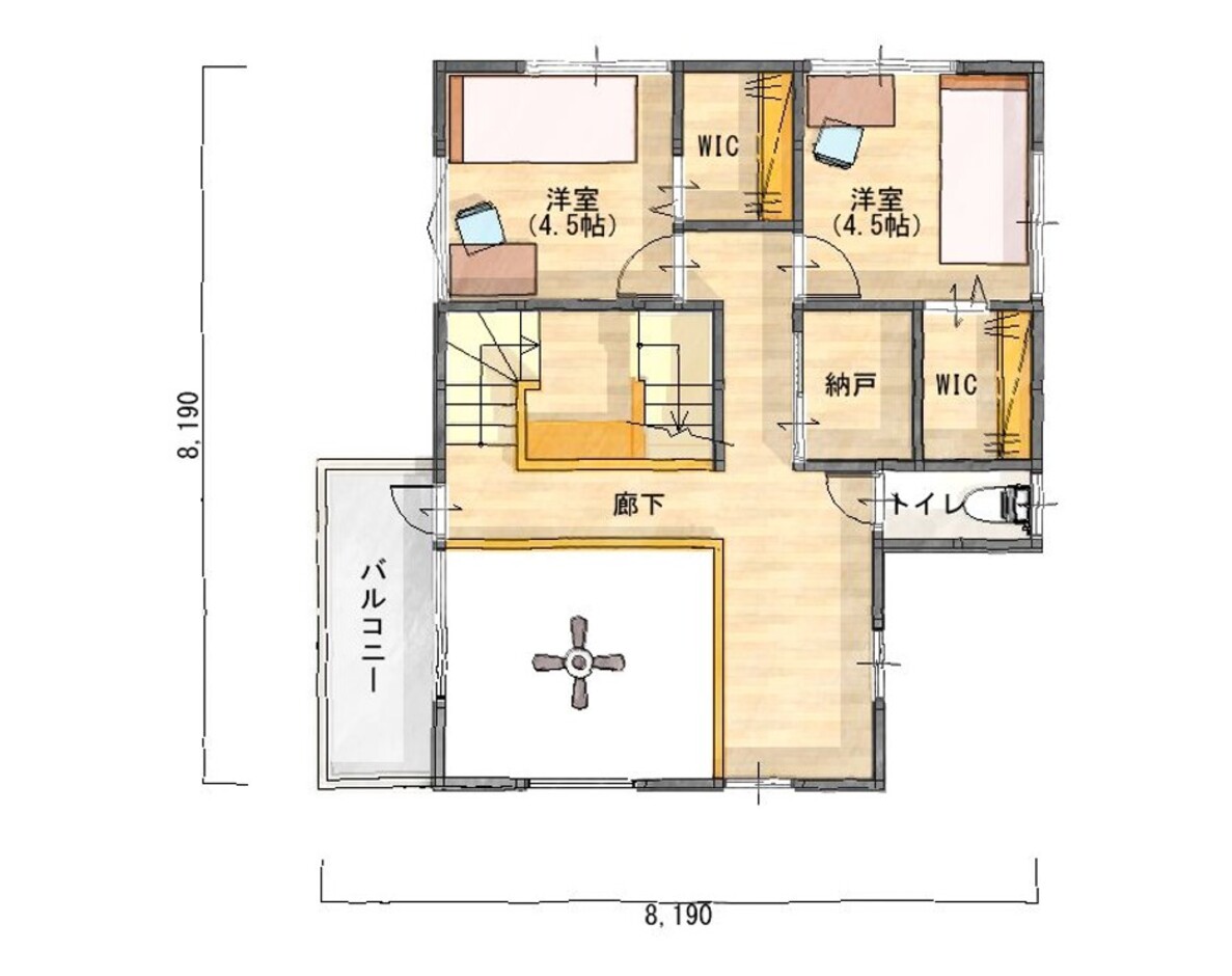 HAPPY HOUSE（山田工務店） スキップフロアと吹き抜けで、 家族みんなの笑顔があふれるお家 2階