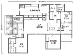 趣味と個性を生かした空間が、ワクワクを刺激する平屋