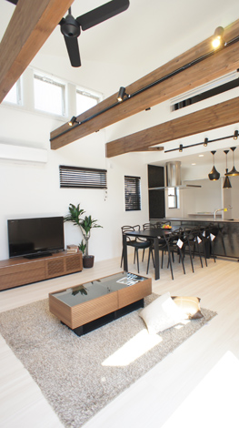 小野田産業～designers house project～【デザイン住宅、二世帯住宅、趣味】吹き抜けがより一層解放感を演出する