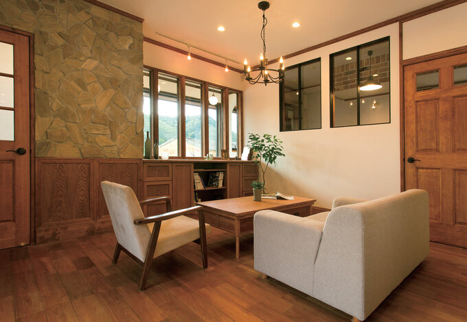 モダンスタイルのリビング