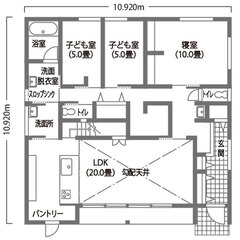 家事も子育てもしやすいパッシブ＆回遊動線のある平屋