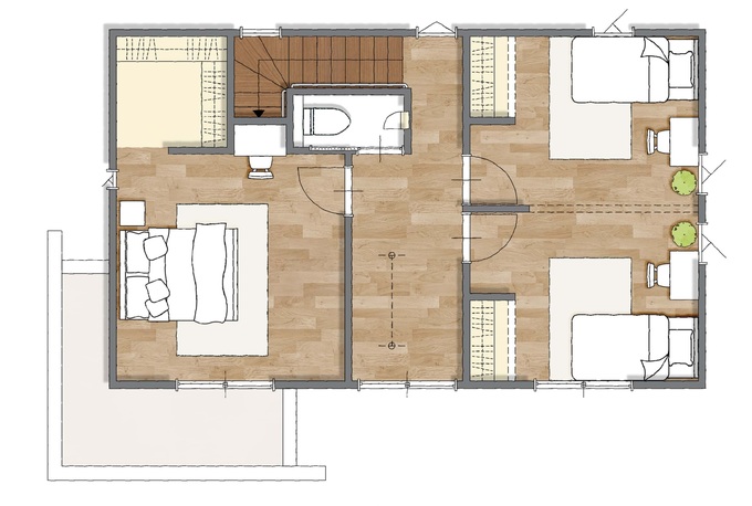遠州鉄道 遠鉄ホーム 4人家族がゆったり暮らせる 車寄せ付きの規格型平屋 ２階