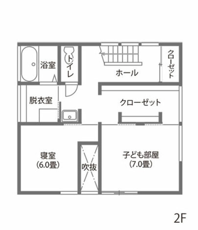 SEIEN ARCHITECT 家事や子育てを楽しめる32坪の家事動線のある間取り 2F