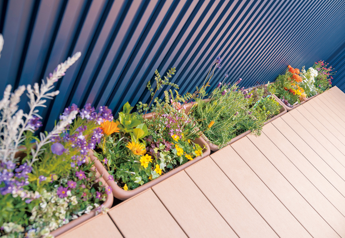 プランター用のスペースでガーデニングや家庭菜園を