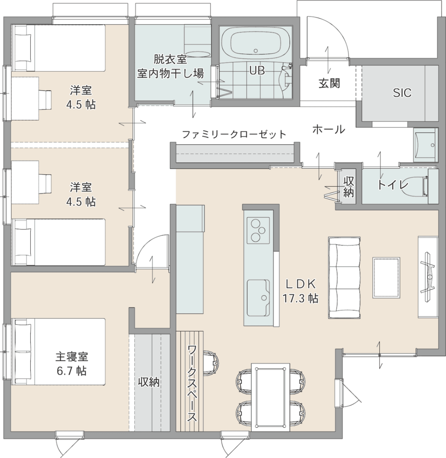 第一伊藤建設 1540万円の超高性能平屋住宅　トレンドの規格型ハイスペックな24坪の建物mys 間取り