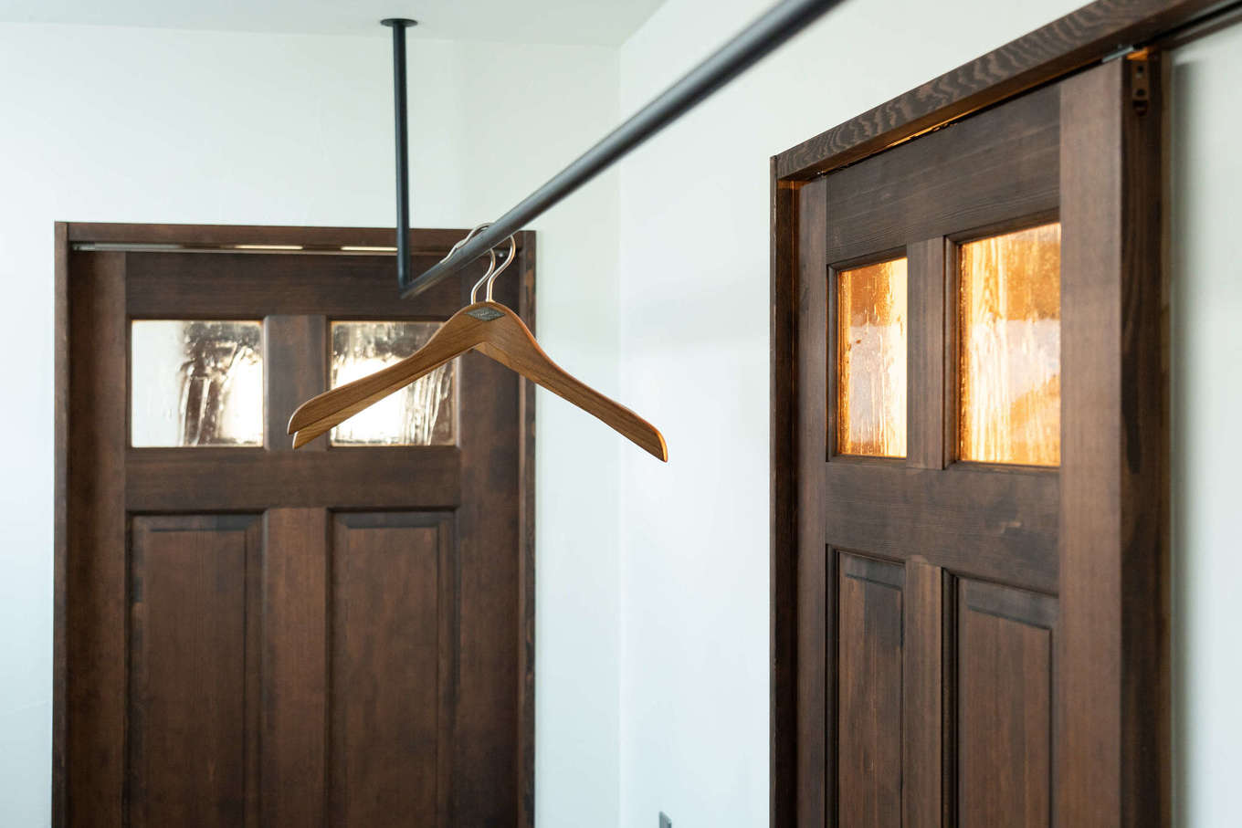 バルハウス【デザイン住宅、自然素材、間取り】ベランダを作らず、2階ホールに部屋干しスペースを用意