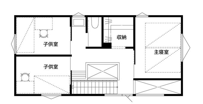 S.CONNECT（エスコネクト） 3つの吹き抜けで実現！閉じているけれど開放的な31坪の家 2階