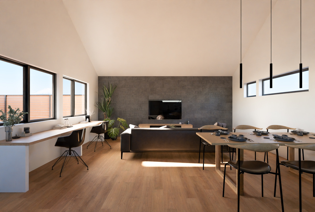 光そそぐ明るい2階のリビングダイニング