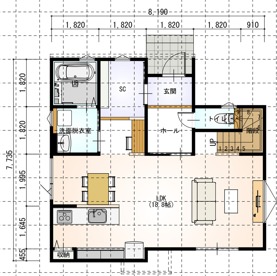 イシカワ 33坪　3LDK＋αの住まい 1F