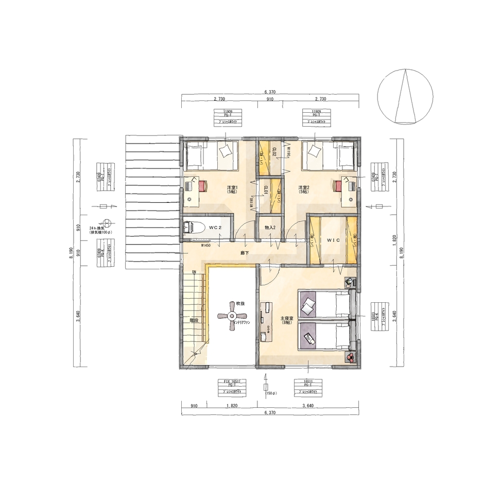 JUST LUCKY HOUSE（山田工務店） 南道路 34坪2,027万（月々5.2万円） 2階
