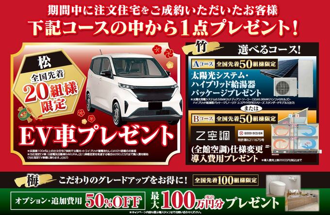 選べるお得なプレゼント