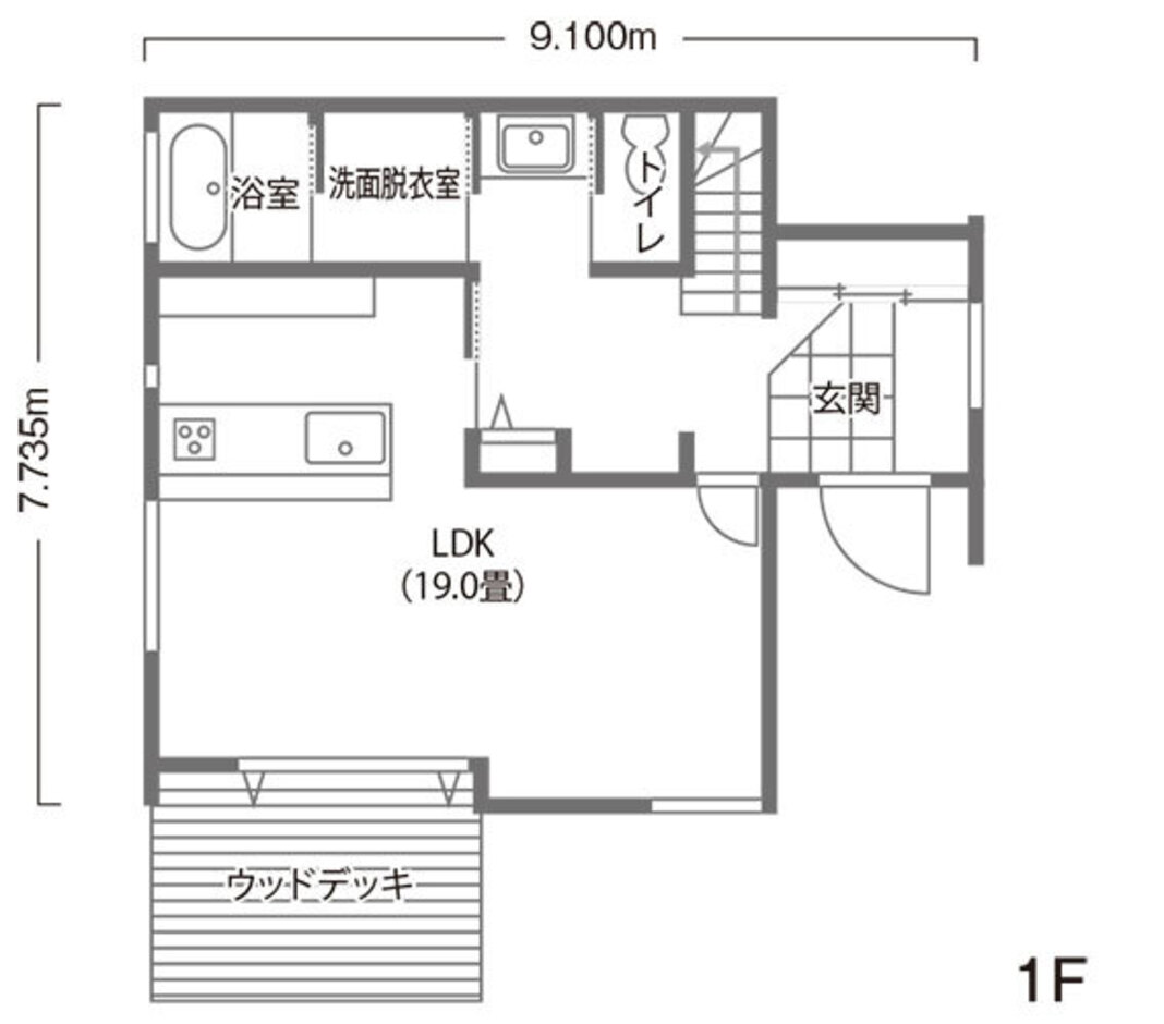 金子工務店/めぐみ不動産 日常に非日常を取り込む、豊かに住まう家 １階