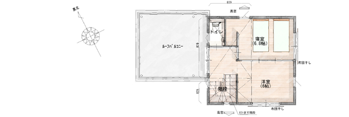 アクトホーム 【32坪/2階建】間口7mでも広々快適。家事ラク間取りで心地よく暮らす住まい 2階