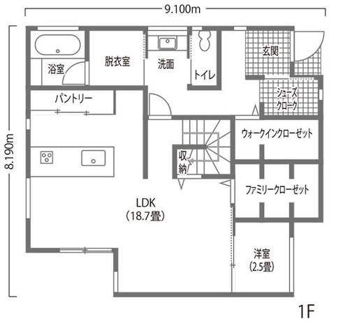 イシカワ 充実した収納ですっきりと。ホテルライクな住まい 1階