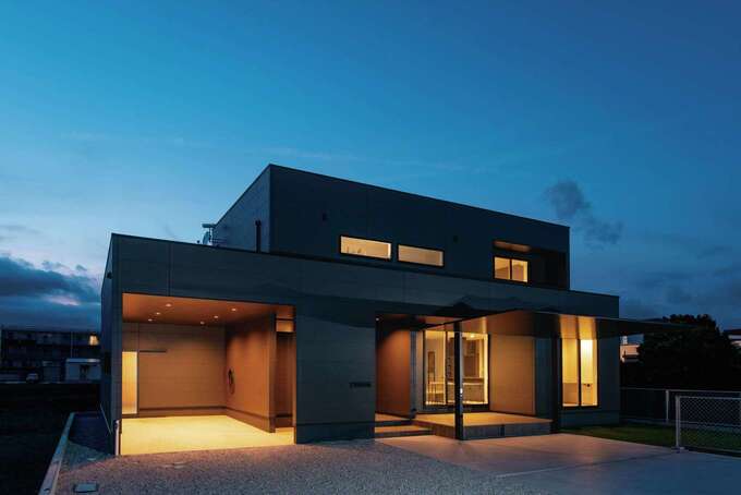 高級感漂うモダンなデザインの家｜will建築工房の新築施工例【く