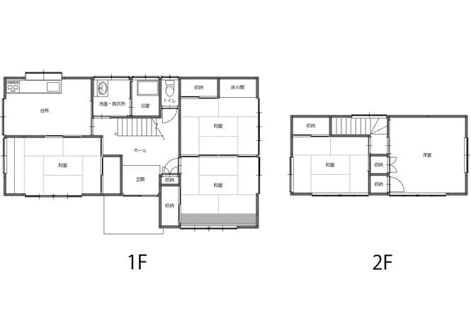 リノベーション前の間取り図