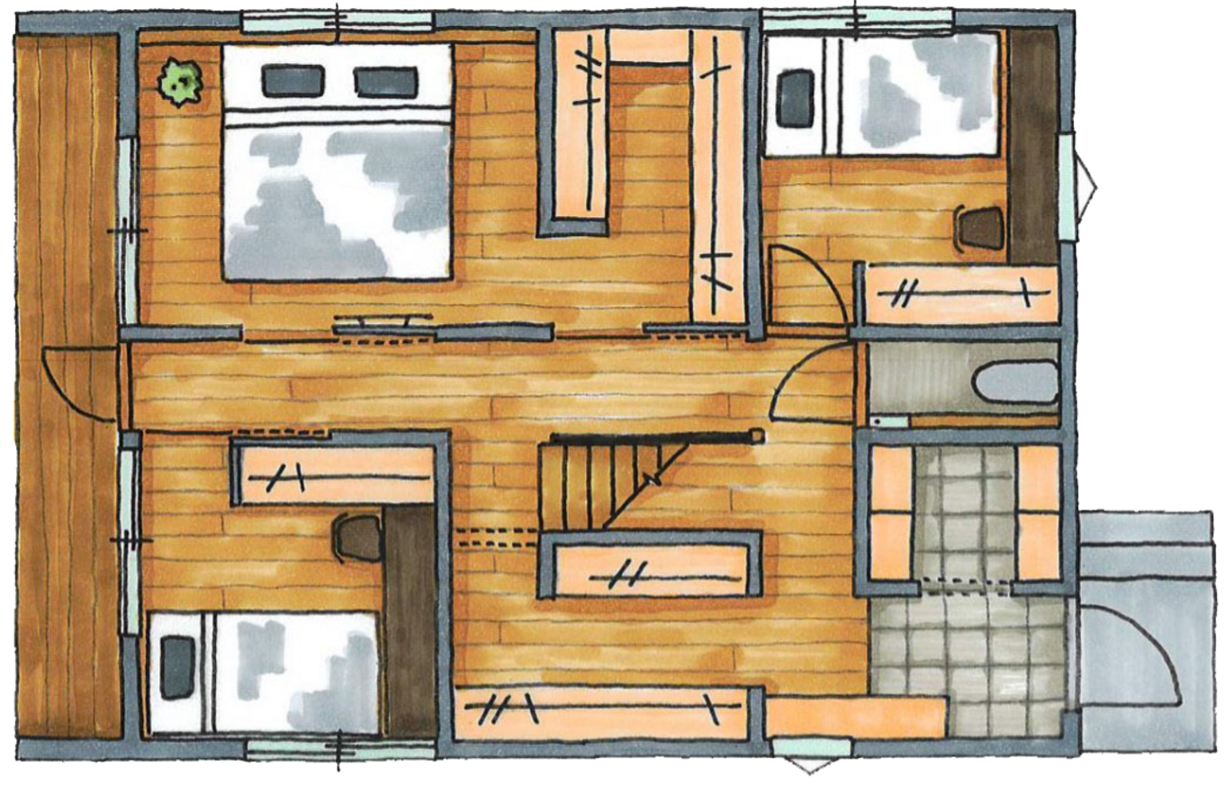 住家 JYUKA 空を招く家 １階