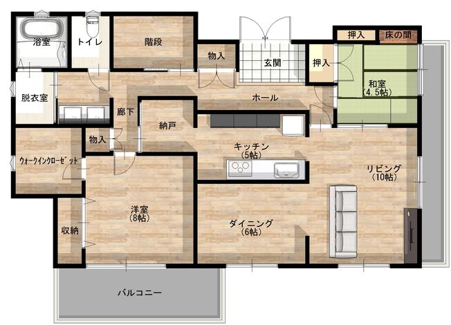 リノベーション前の間取り図