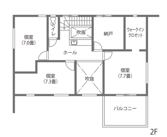 一級建築士事務所 GO_AN (ゴアン) コストを抑え叶えた大空間22畳LDKの家 2F