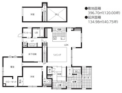 古民家をイメージして、和と現代感覚が調和した平屋に
