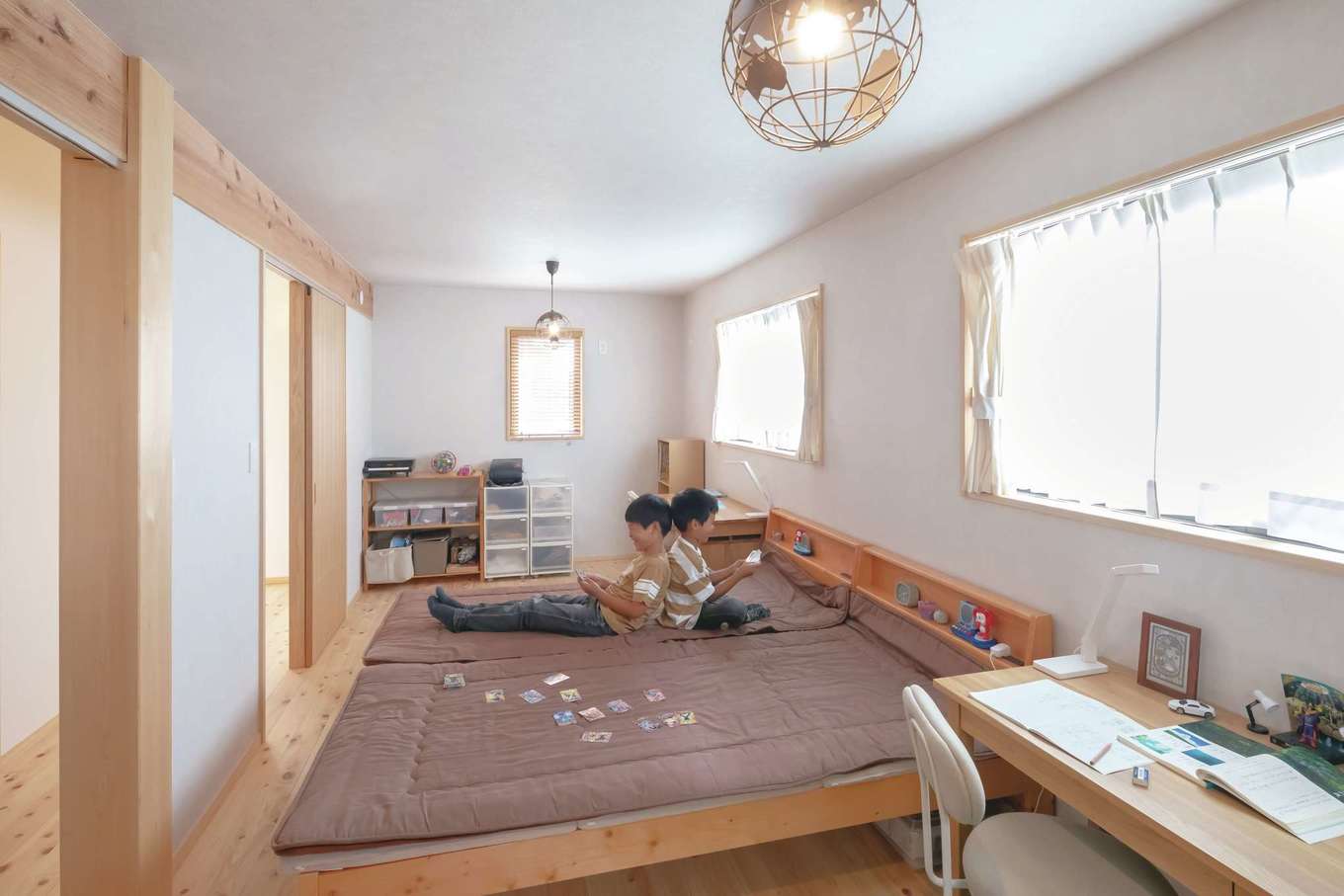 フジモクの家（富士木材）【子育て、自然素材、間取り】スケルトン＆インフィル構造により、間仕切り壁の撤去や増設も簡単