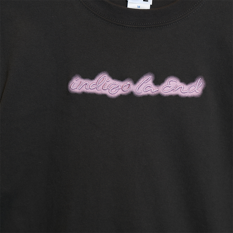 indigo la End】 ilE ロゴTシャツ (embroidery×pink) / Official Goods