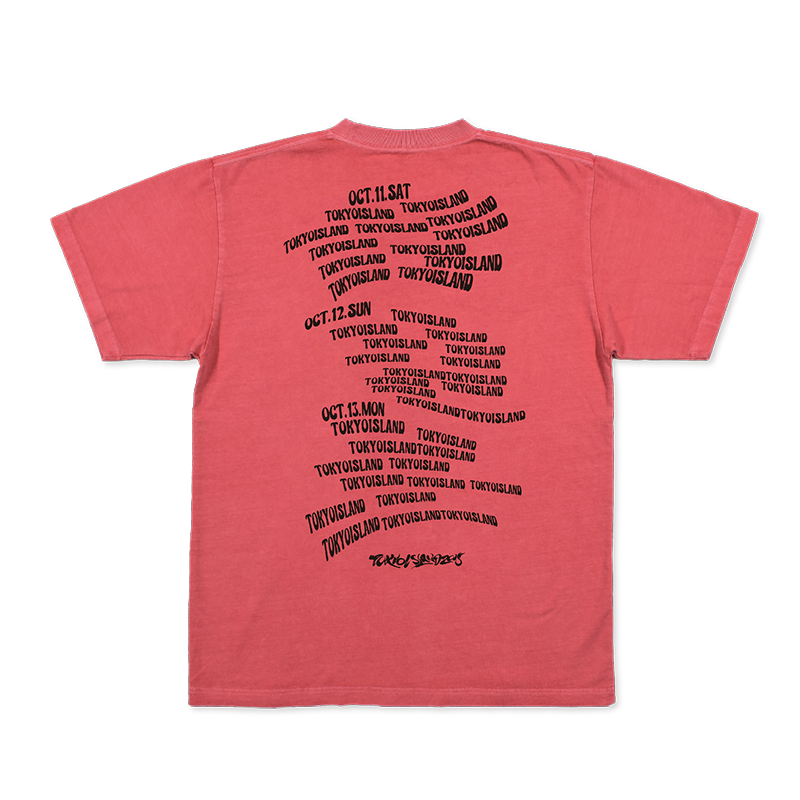 ISLAND SUNSET ヴィンテージ加工Tシャツ（ピンクレッド） / Official