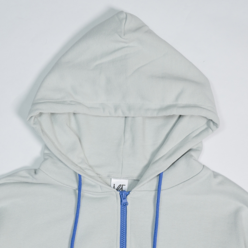 indigo la End】 ilEビックシルエット ダブルジップアップフーディー