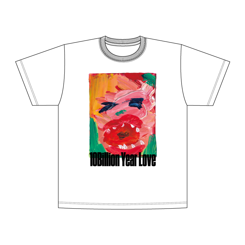 【完売品】100億年LOVE Tシャツ　Live Tシャツ　Lサイズ 100億年LOVE T-Shirt White Type B Artwork by Nanae Mitobe