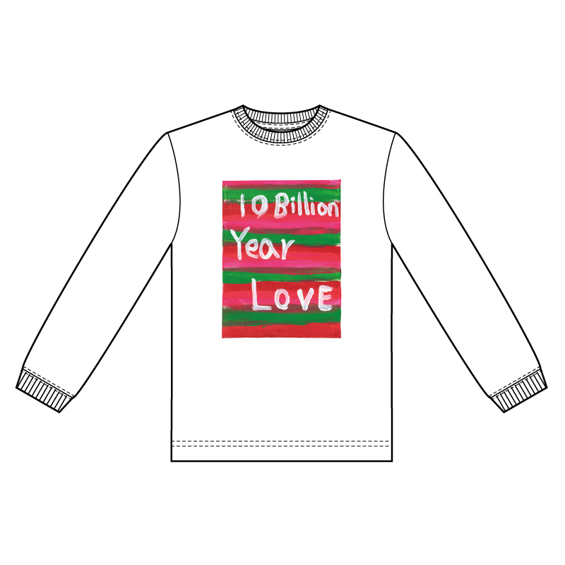 100億年LOVE グッズ　ロングTシャツ　Lサイズ　新品未開封 100億年LOVE Long T-Shirt White Artwork by Nanae Mitobe / Official