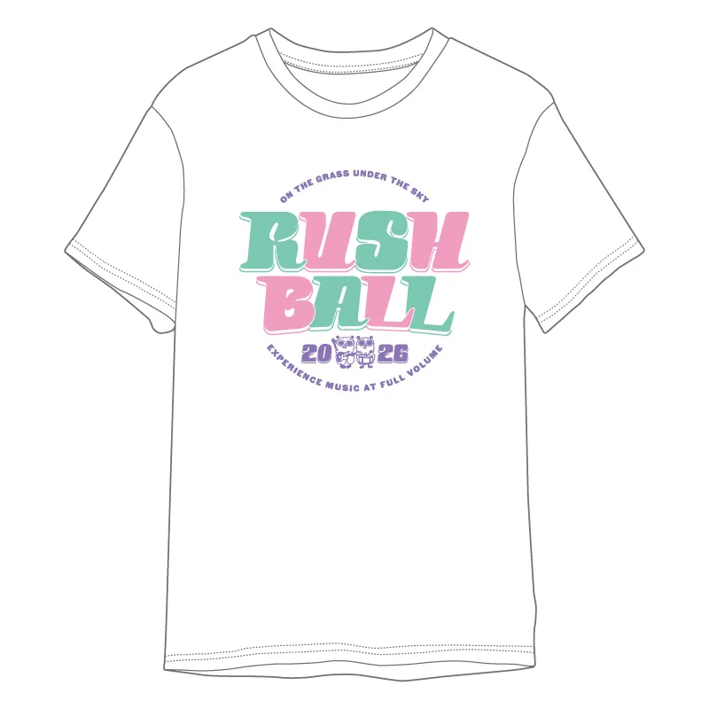 RUSH BALL 2026 ロゴTシャツ / ホワイト(Pastel Logo) / Official