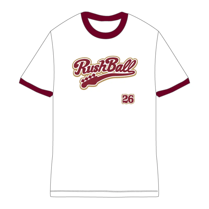 RUSH BALL 2026 リンガーTシャツ / ホワイト×レッド / Official Goods Shop