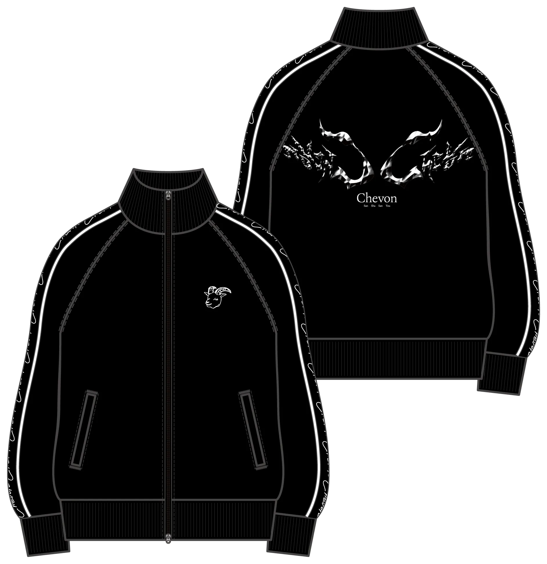 三者山羊 Track Jacket / ブラック / Official Goods Shop