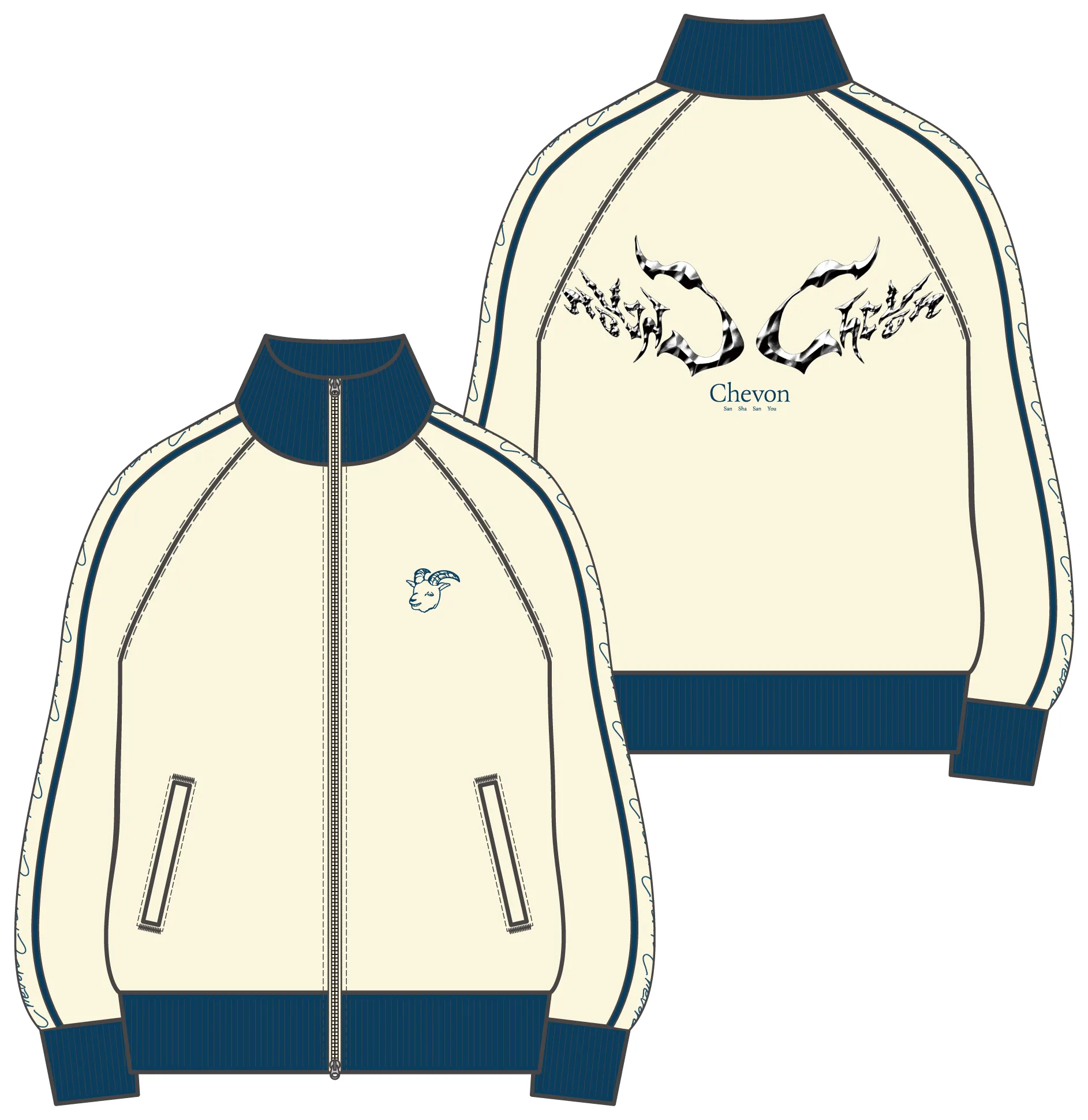 三者山羊 Track Jacket / ホワイト / XXL / Official Goods Shop