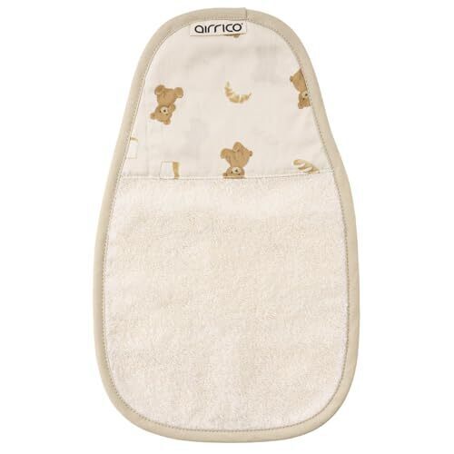 [ａｉｒｒｉｃｏ　ｂａｂｙ] 日本製 汗取りパッド |ベビー 汗取りシート | 今治産タオル使用|抱っこひも・抱っこ用 | ひんやり接触冷感 | 保冷剤ポケット付き | 新生児~|出産祝いにも | エアリコ (テディベア),汗取りパッド,赤ちゃん,