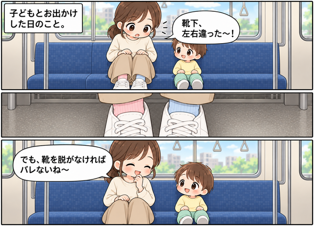 電車の中で会話する親子,マンガ,親子,体験談