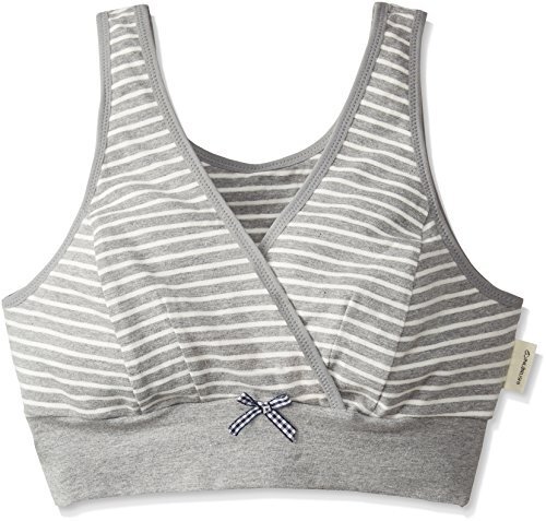 [犬印本舗] 授乳ママのためのハーフトップ L グレー 綿 BR1624,授乳ブラ,おすすめ,