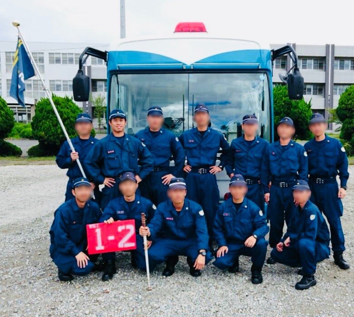 大阪府警時代の稲場代表取締役の様子