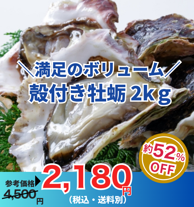 冷凍庫に“ごちそう”ストック!手間なし本格 殻付き牡蛎2kg