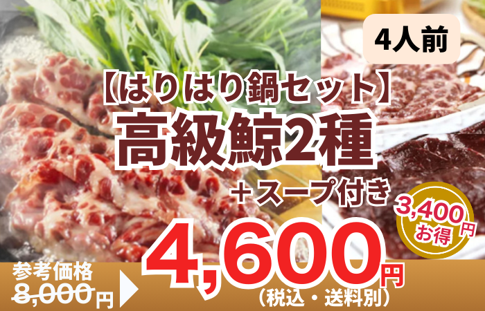 260130_【はりはり鍋セット】高級鯨2種＋スープ付き（3～4人前）