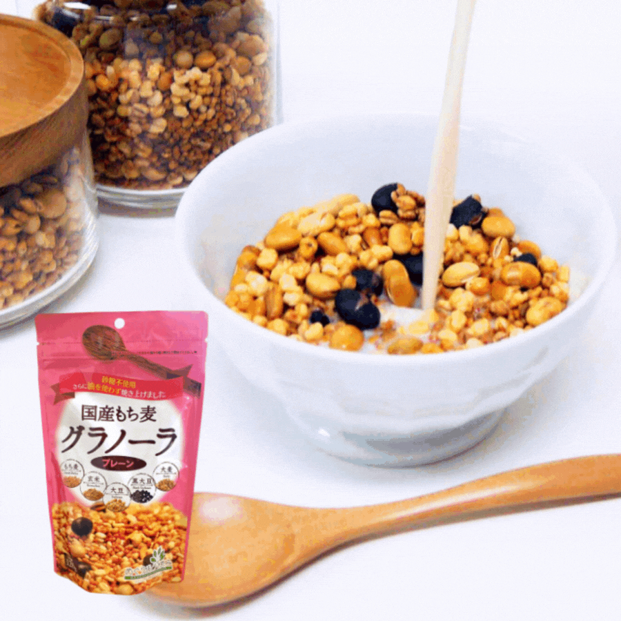 【砂糖、添加物不使用】国産もち麦グラノーラ　120g