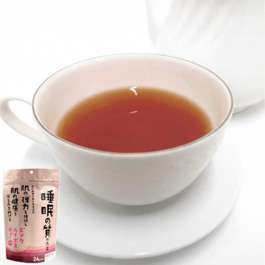 【睡眠と肌機能向上！】機能性表示食品　ピンクルイボスティーPlus