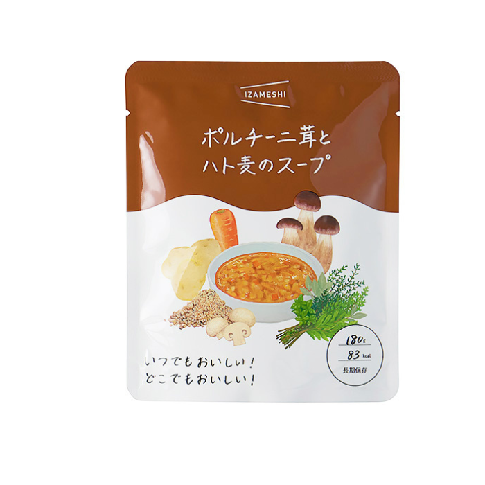 ポルチーニ茸とハト麦のスープ　180g
