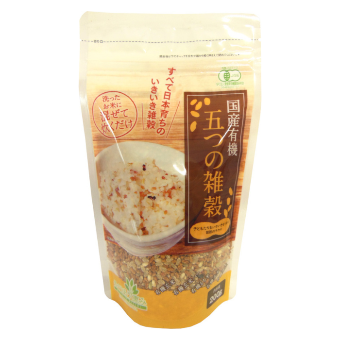 国産有機五つの雑穀　200g