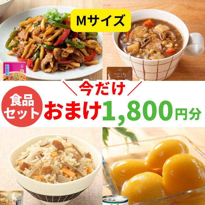 食品セット 5~7個セット+おまけ1800円分【Mサイズ】