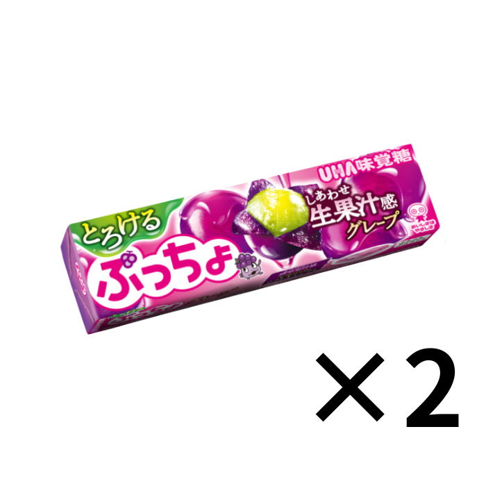UHA味覚糖　ぷっちょスティックとろけるグレープ　2個セット