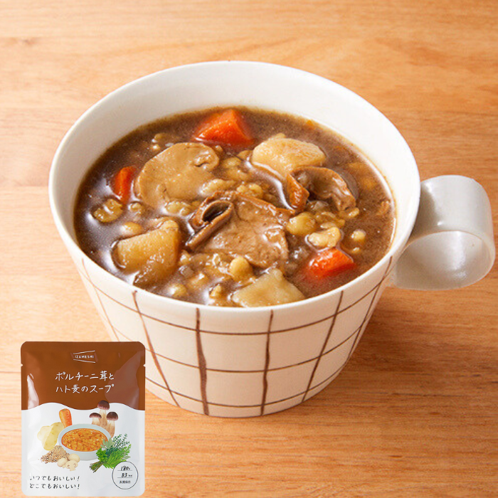ポルチーニ茸とハト麦のスープ　180g
