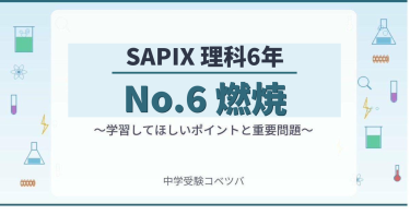 【SAPIX6年生 理科：No.6『燃焼』】今週の学びの話をしよう
