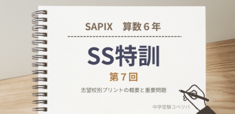サピックス6年生 サンデーサピックス(SS)特訓 第7回 志望校別プリントの概要と重要問題