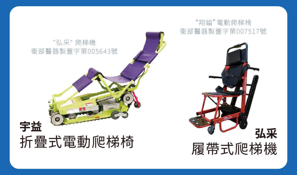 宇益 折疊式電動爬梯椅｜弘采 履帶式爬梯機